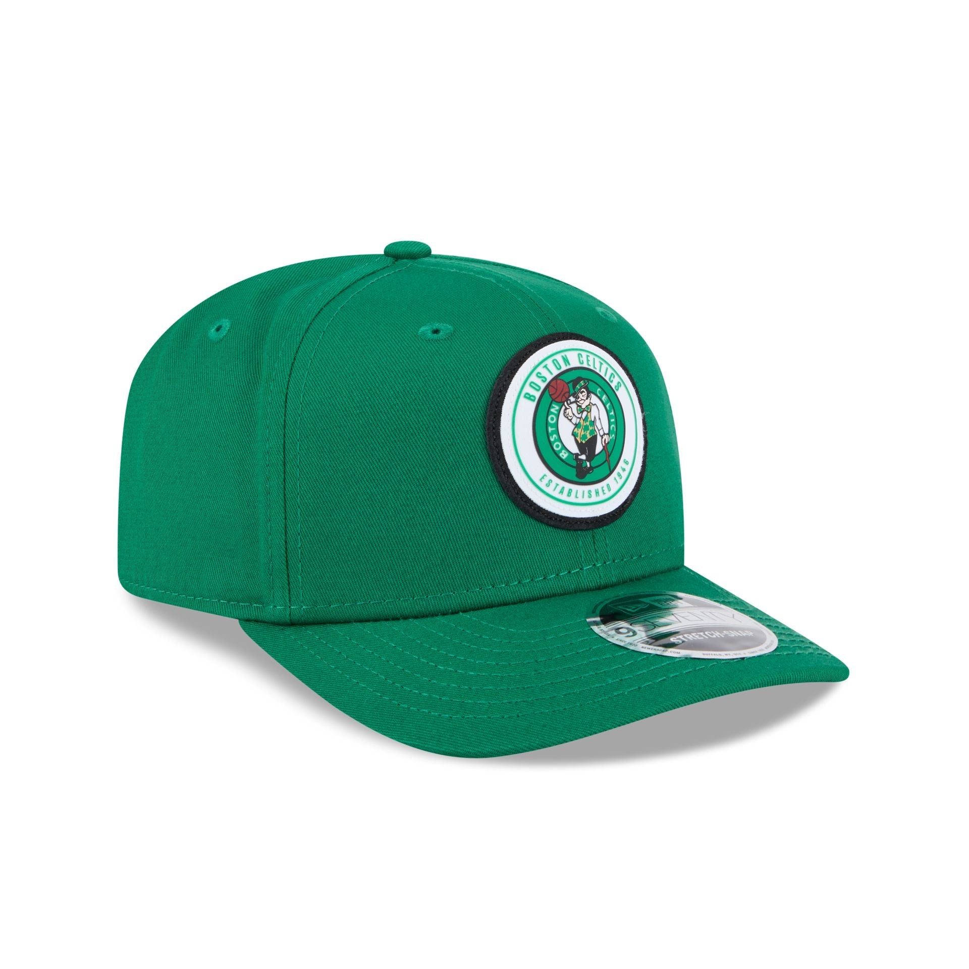 Boston Celtics Circle Patch 9SEVENTY Stretch-Snap Hat